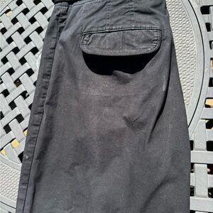 Anthropologie Maeve Black Wide Leg Pants with Flap Pocket Detail